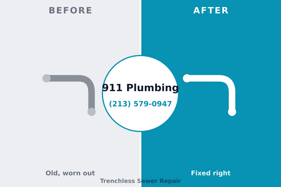 Before and after: plumbing repair Hideout, UT